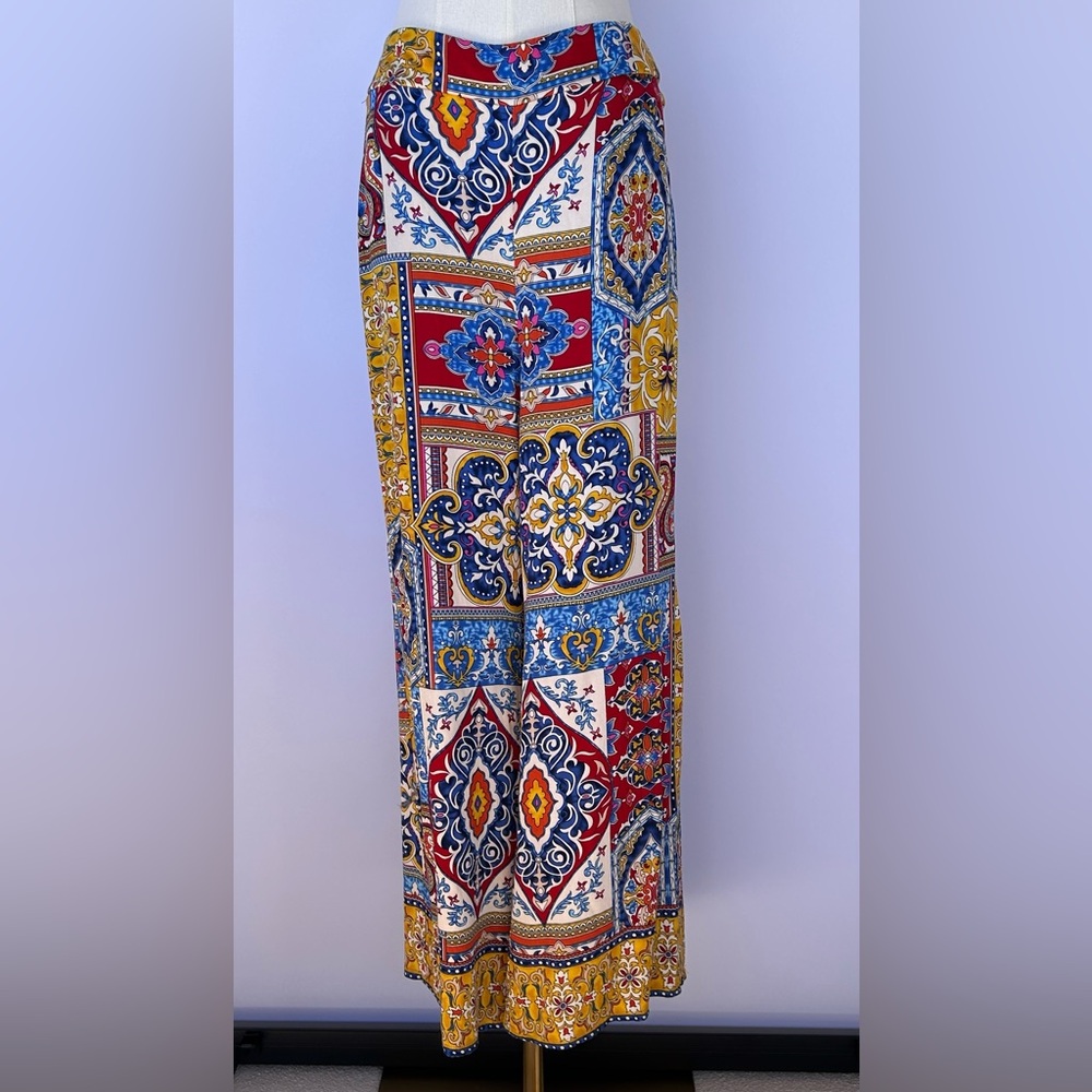 Haute Hippie Women’s Multicolor Mixed Print Palazzo Pants Size Medium